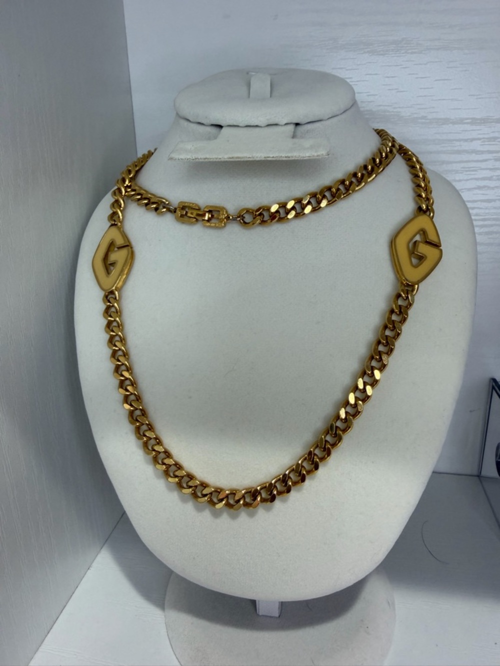 Givenchy Enamel Letter Necklace - Picture 6 of 6